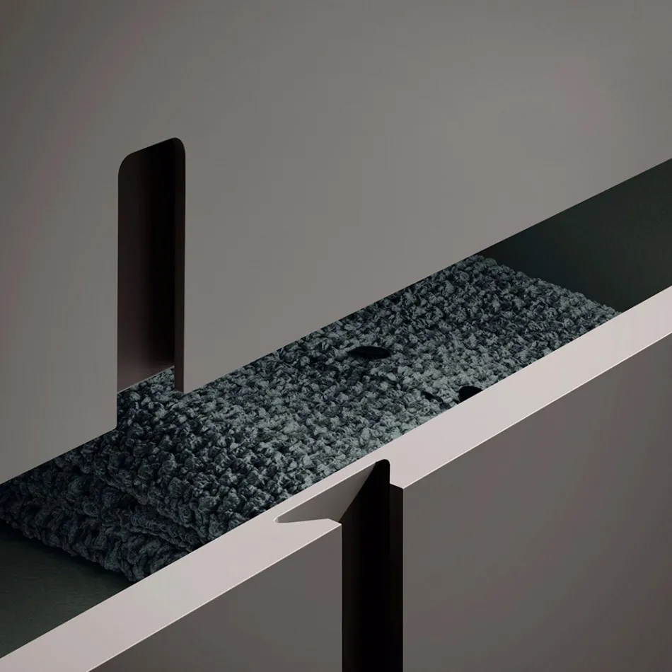 Complete slaapkamer met 5 elementen in moderne stijl Made in Italy - Savanna Viadurini