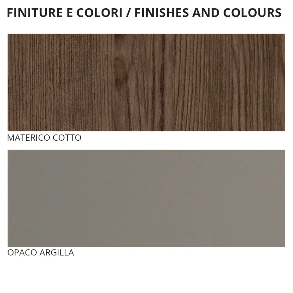 Complete slaapkamer met 5 elementen in moderne stijl Made in Italy - Savanna Viadurini