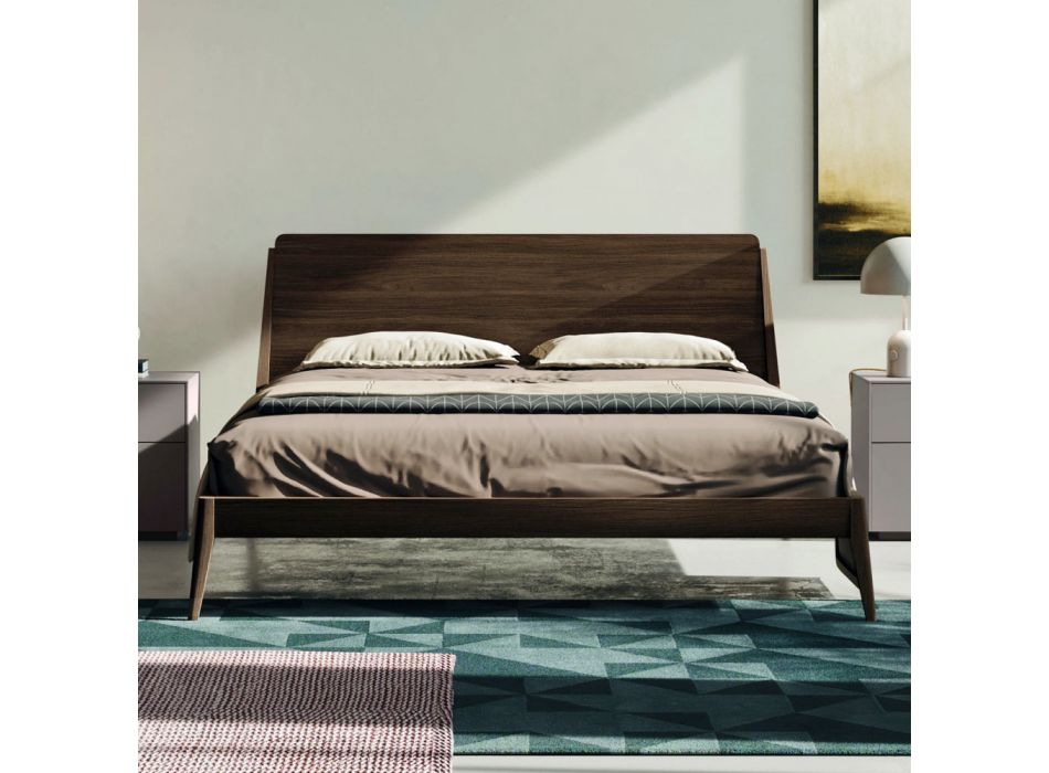 Complete slaapkamer met 5 elementen in moderne stijl Made in Italy - Savanna Viadurini