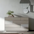 Moderne slaapkamer met 4 elementen in moderne stijl Made in Italy - Lusinda Viadurini