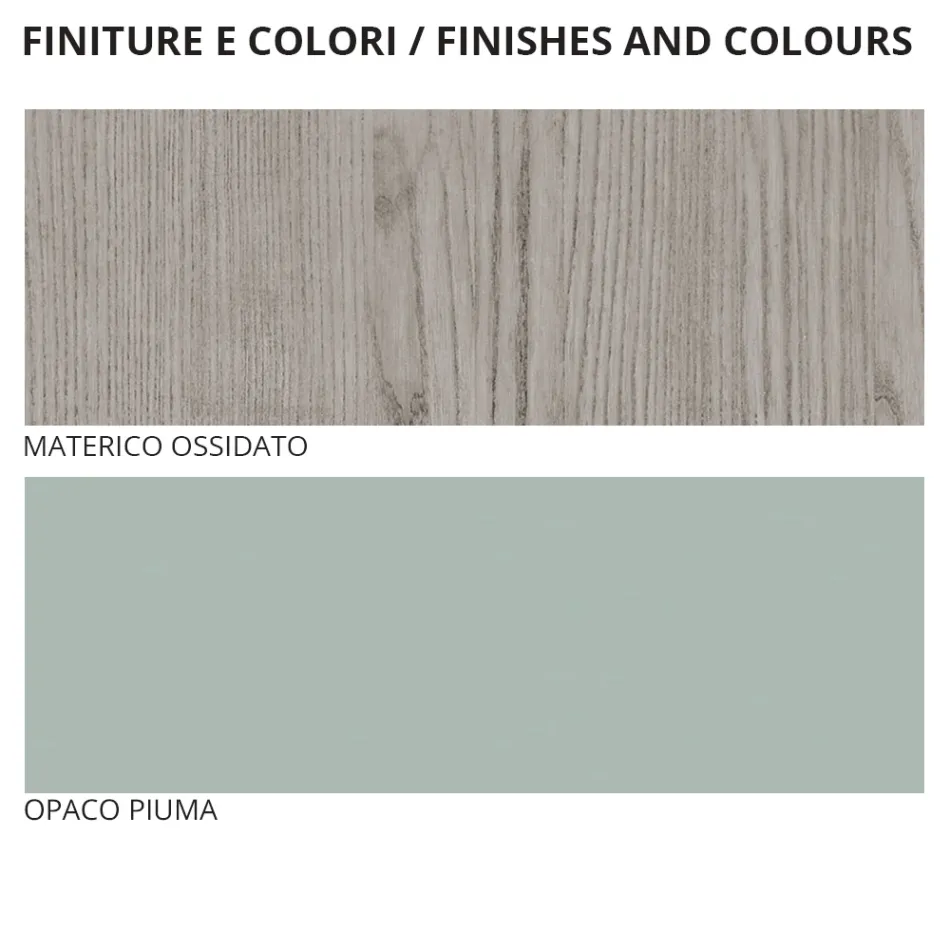 Moderne slaapkamer met 4 elementen in moderne stijl Made in Italy - Lusinda Viadurini