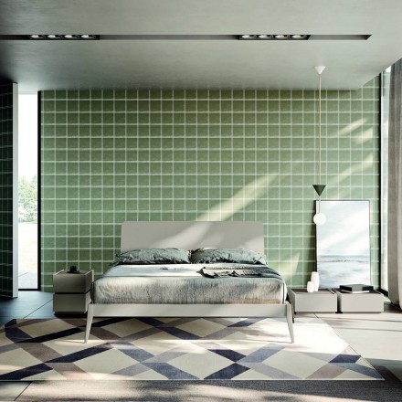 Moderne slaapkamer met 5 elementen in een moderne stijl Made in Italy - Melodia Viadurini