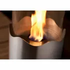 Open haard Bioethanol uit roestvrij staal en glas tafel Leon, made in Italy Viadurini