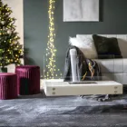 Bio-ethanol vloerhaard in wit metaal en gehard glas - Timon Viadurini