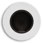 Ronde designmuur bio-ethanol open haard in geverfd staal - Trenton Viadurini