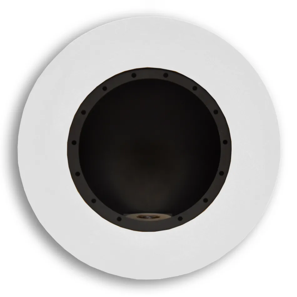 Ronde designmuur bio-ethanol open haard in geverfd staal - Trenton Viadurini