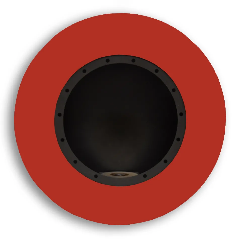 Ronde designmuur bio-ethanol open haard in geverfd staal - Trenton Viadurini