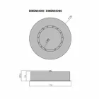 Ronde designmuur bio-ethanol open haard in geverfd staal - Trenton Viadurini