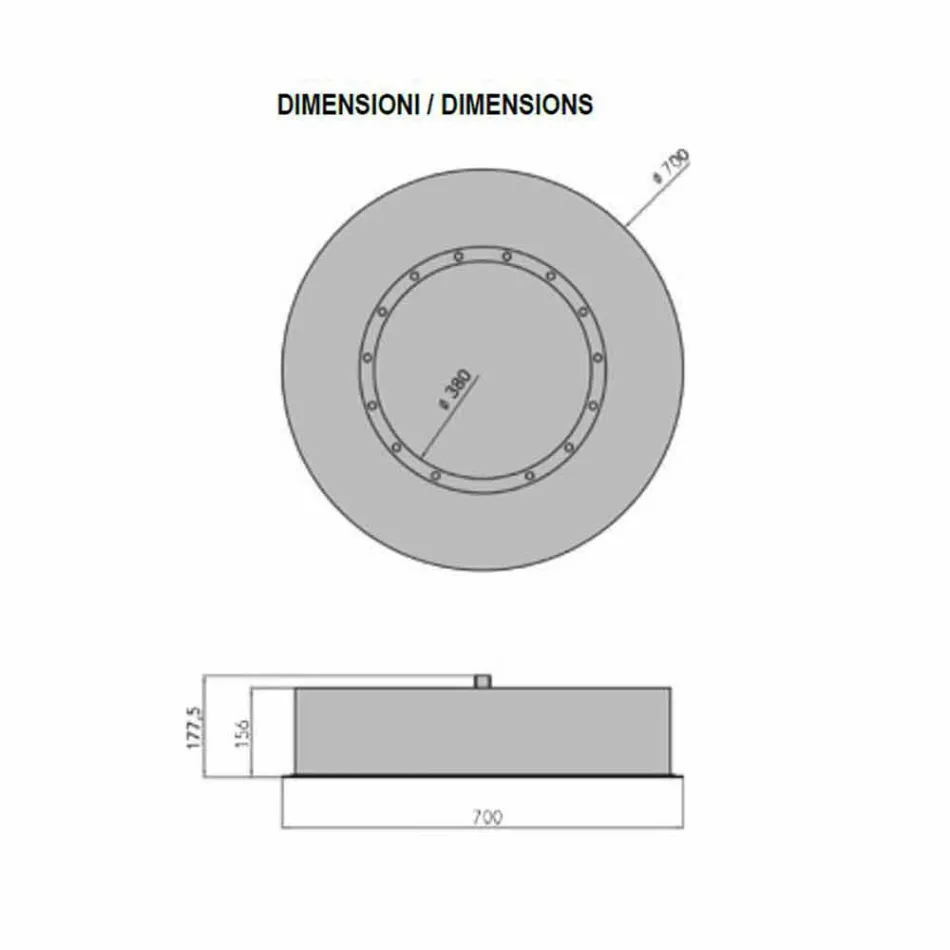 Ronde designmuur bio-ethanol open haard in geverfd staal - Trenton Viadurini