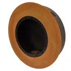 Ronde designmuur bio-ethanol open haard in geverfd staal - Trenton Viadurini