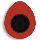 Muur bio-ethanol open haard in ovaal ontwerp geverfd staal - Guiscard Viadurini