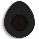 Bio-ethanol open haard in geverfd staal Ovale designwand - Guiscard Viadurini