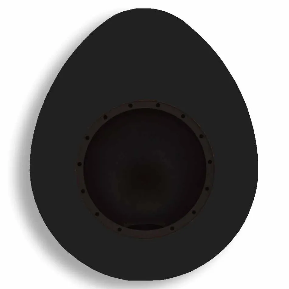 Bio-ethanol open haard in geverfd staal Ovale designwand - Guiscard Viadurini