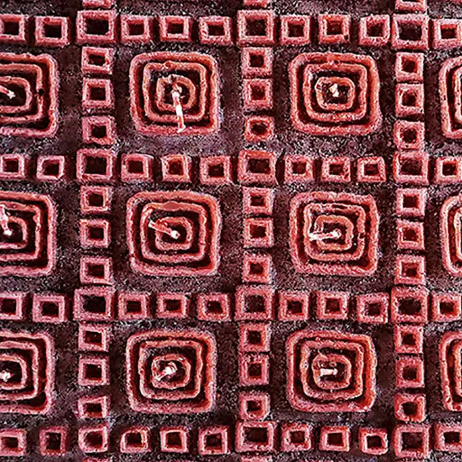 Geurkaars van bruine was met 25 lonten Made in Italy - Piura Viadurini