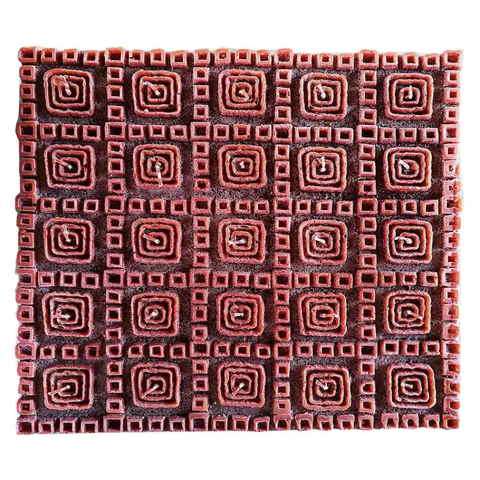 Geurkaars van bruine was met 25 lonten Made in Italy - Piura Viadurini