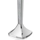 Luxe 3-rijige kandelaar in zilver metaal met glitter - Sbrillo Viadurini