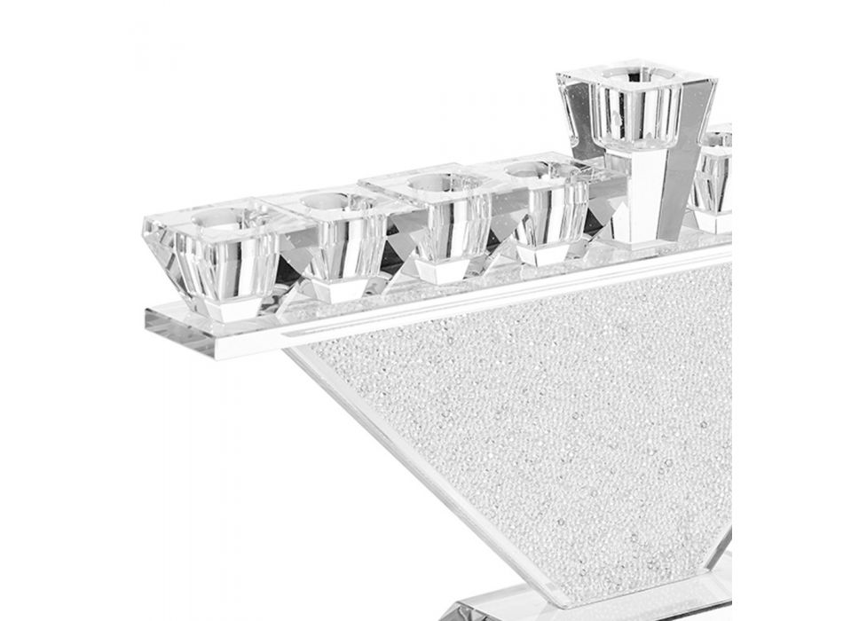Italiaanse Luxe Design 9 Vlam Kristallen Kandelaar - Wanni Viadurini