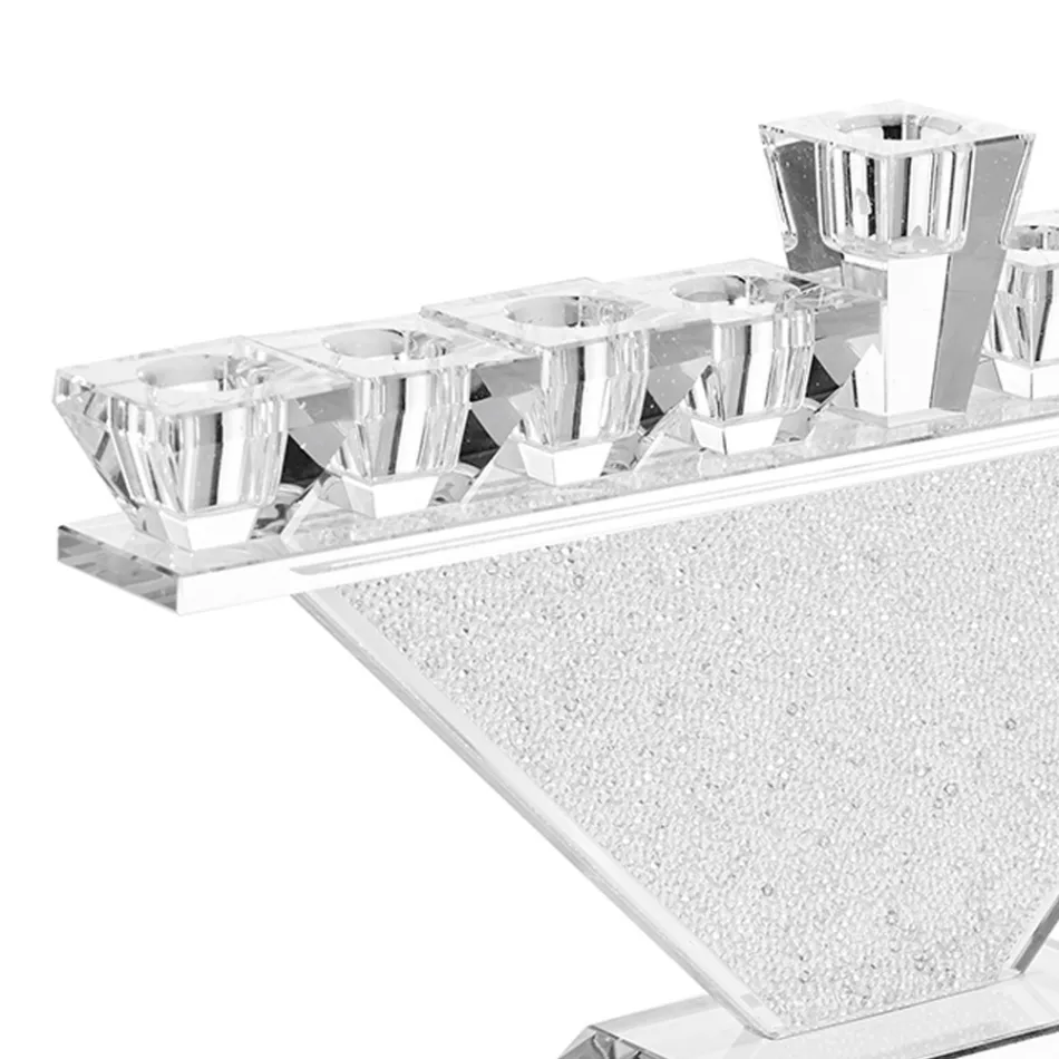 Italiaanse Luxe Design 9 Vlam Kristallen Kandelaar - Wanni Viadurini