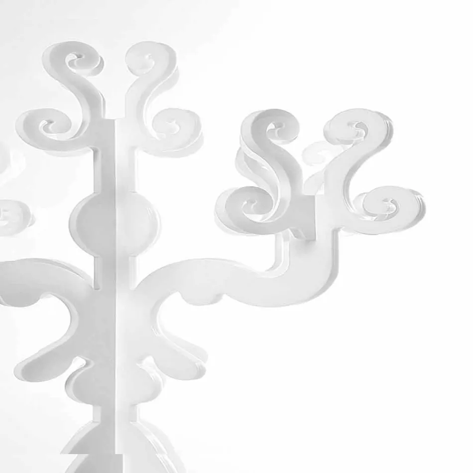 Hoge design renaissance kandelaar, 5 armen in Aragon plexiglas Viadurini