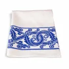 Linnen canvas van Italiaans vakmanschap met handgedrukt ontwerp - handelsmerken Viadurini