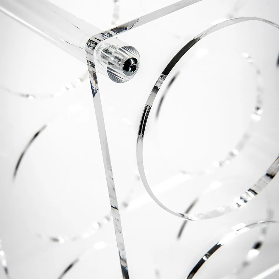 Flessenhouder van transparant plexiglas Made in Italy - Whines Viadurini
