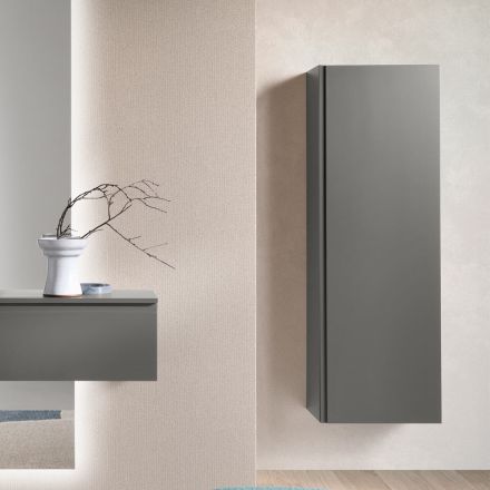 Gelakte melamine kapstok met MDF-deur en interne plank - Lunis Viadurini