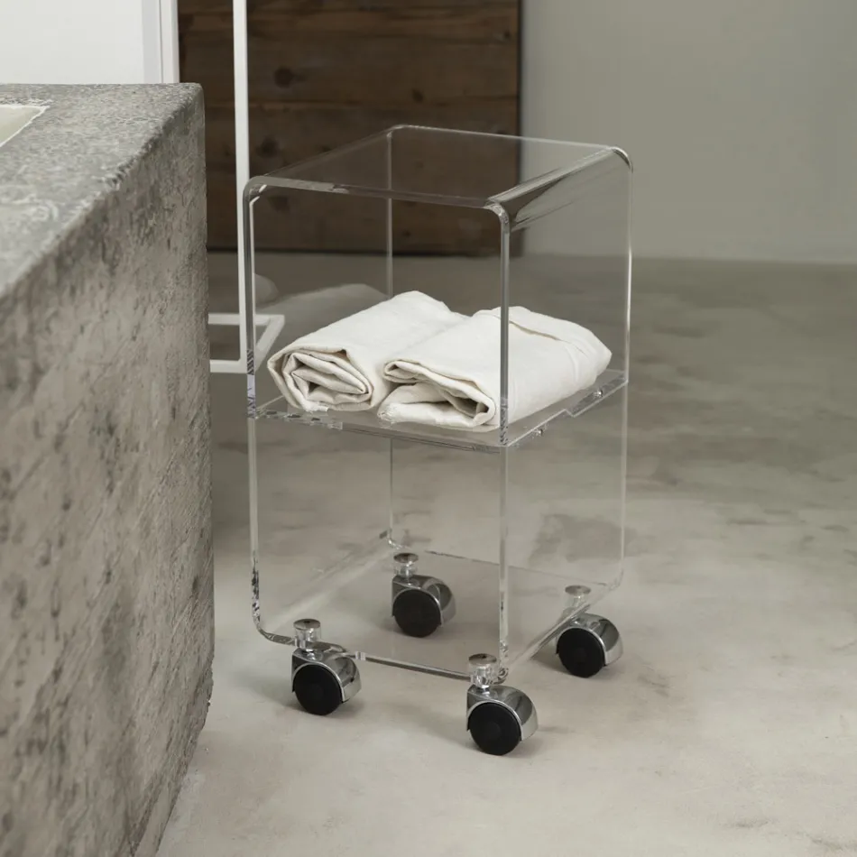 Trolleyzuil in transparant acrylkristal 1 of 3 planken - Minervo Viadurini