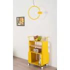 Design trolley van staal met essenblad Made in Italy - Murella Viadurini