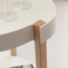 Winkelen in beuken en wit polypropyleen wielen Pineto Viadurini