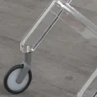 Vouwwagen in transparant acrylkristal 2 dienbladen - Aristocles Viadurini