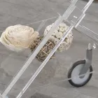 Vouwwagen in transparant acrylkristal 2 dienbladen - Aristocles Viadurini