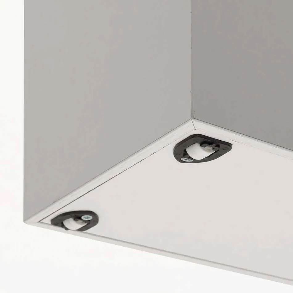 Shopping-extensies open poriën witte melamine Columbus Viadurini