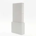 Shopping-extensies open poriën witte melamine Columbus Viadurini