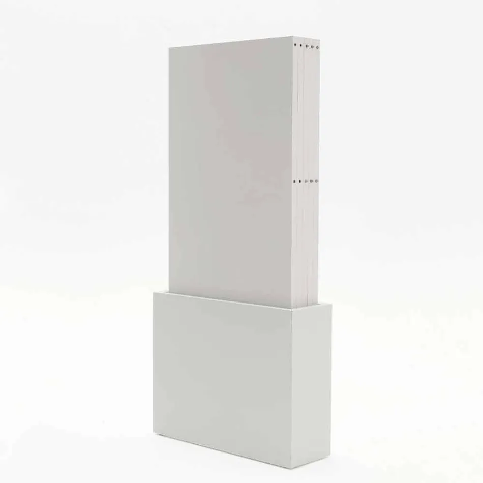 Shopping-extensies open poriën witte melamine Columbus Viadurini