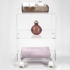 Objectwagen met plexiglas wielen Made in Italy - Rudolf Viadurini