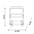 Objectwagen met plexiglas wielen Made in Italy - Rudolf Viadurini