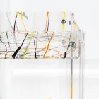 Voedseltrolley in transparant plexiglas Made in Italy - Galatius Viadurini