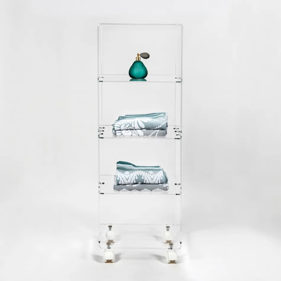 Plexiglas keukenopbergwagen Made in Italy - Ercolano Viadurini