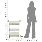 Voedseltrolley met ijzeren structuur gouden afwerking - Viviana Viadurini