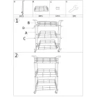 Voedseltrolley met ijzeren structuur gouden afwerking - Viviana Viadurini
