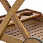 Tuinvoerwagen in design acaciahout - Roxen Viadurini