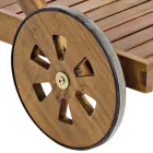 Tuinvoerwagen in design acaciahout - Roxen Viadurini