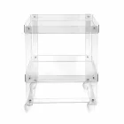 Moderne trolley met 2 planken L 60,5 cm in Diso-plexiglas Viadurini