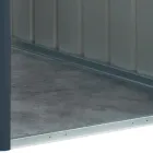 Tuinhuisje van antraciet plaatstaal met scharnierende deur - Cucciolo Viadurini