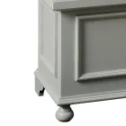 Kist met structuur van massief populierenhout Made in Italy - Dievis Viadurini