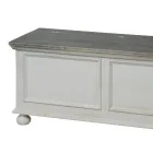 Kist met structuur van massief populierenhout Made in Italy - Dievis Viadurini