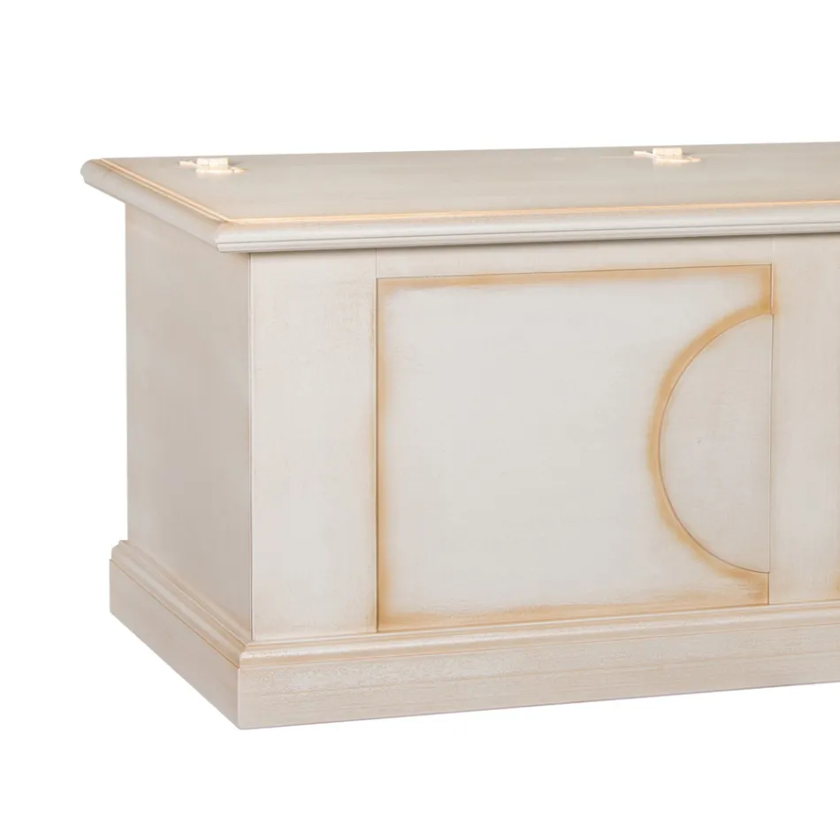 Kist van gefineerd hout met verschillende afwerkingen Made in Italy - Krishna Viadurini