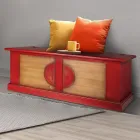 Kist van gefineerd hout met verschillende afwerkingen Made in Italy - Krishna Viadurini