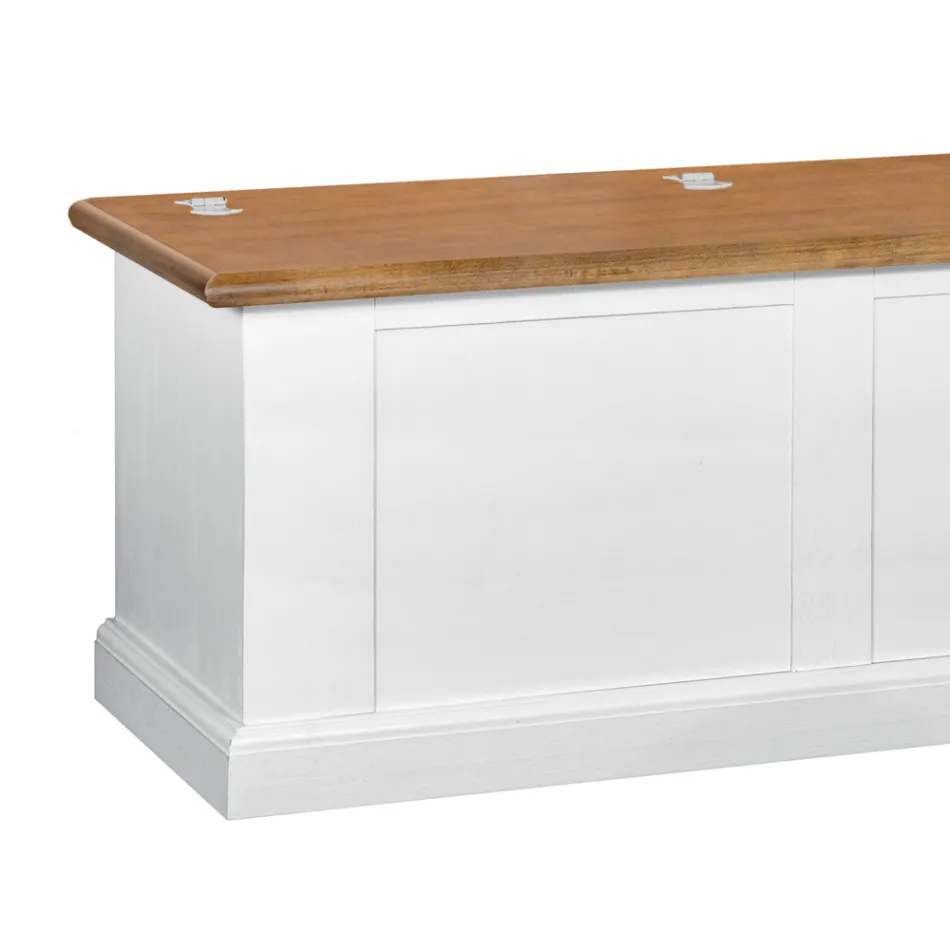 Kist van gefineerd hout en verschillende afwerkingen Made in Italy - Hermod Viadurini