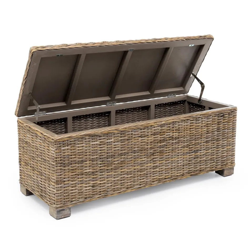 Buitenkist in natuurlijke vezel van Kubù - Nogitsune Viadurini